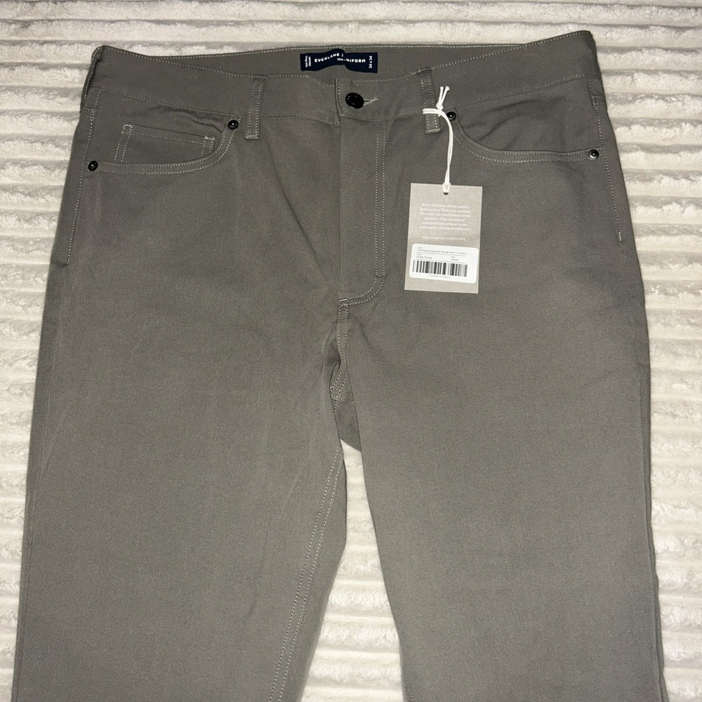 Everlane‎ The Performance Chino Uniform Slim Gray- Taupe 34x34 NWT